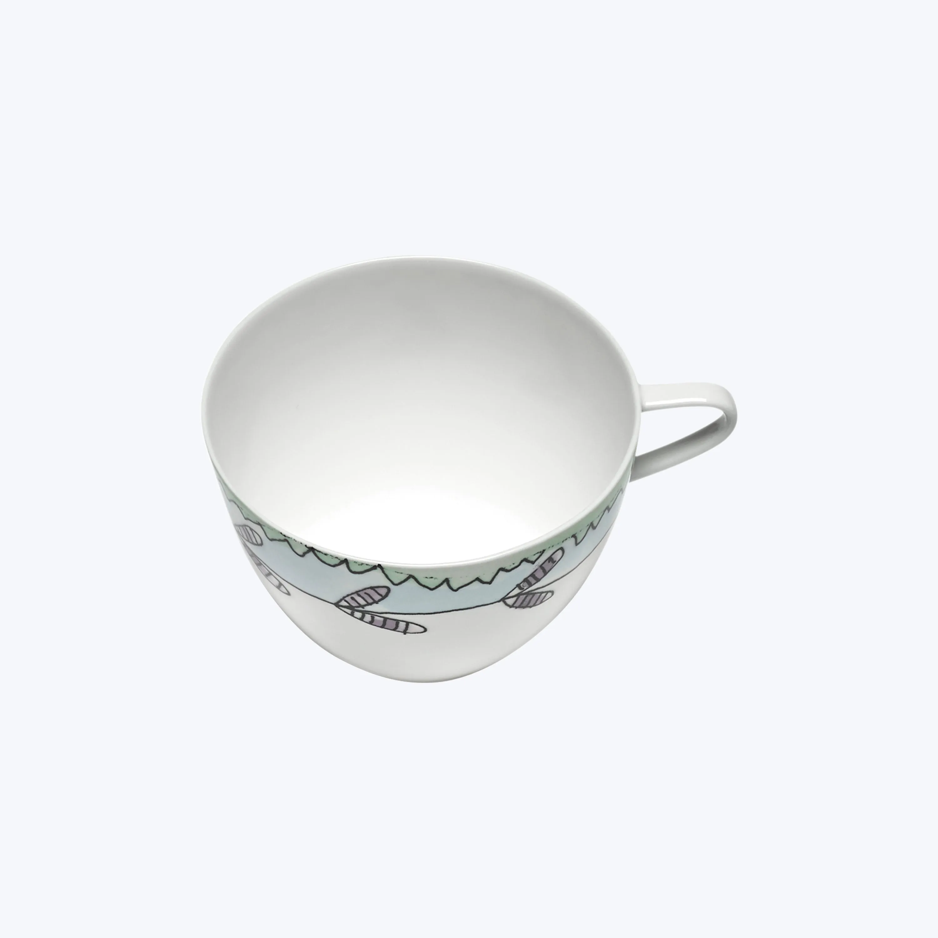 Midnight Flowers Cappuccino Cup