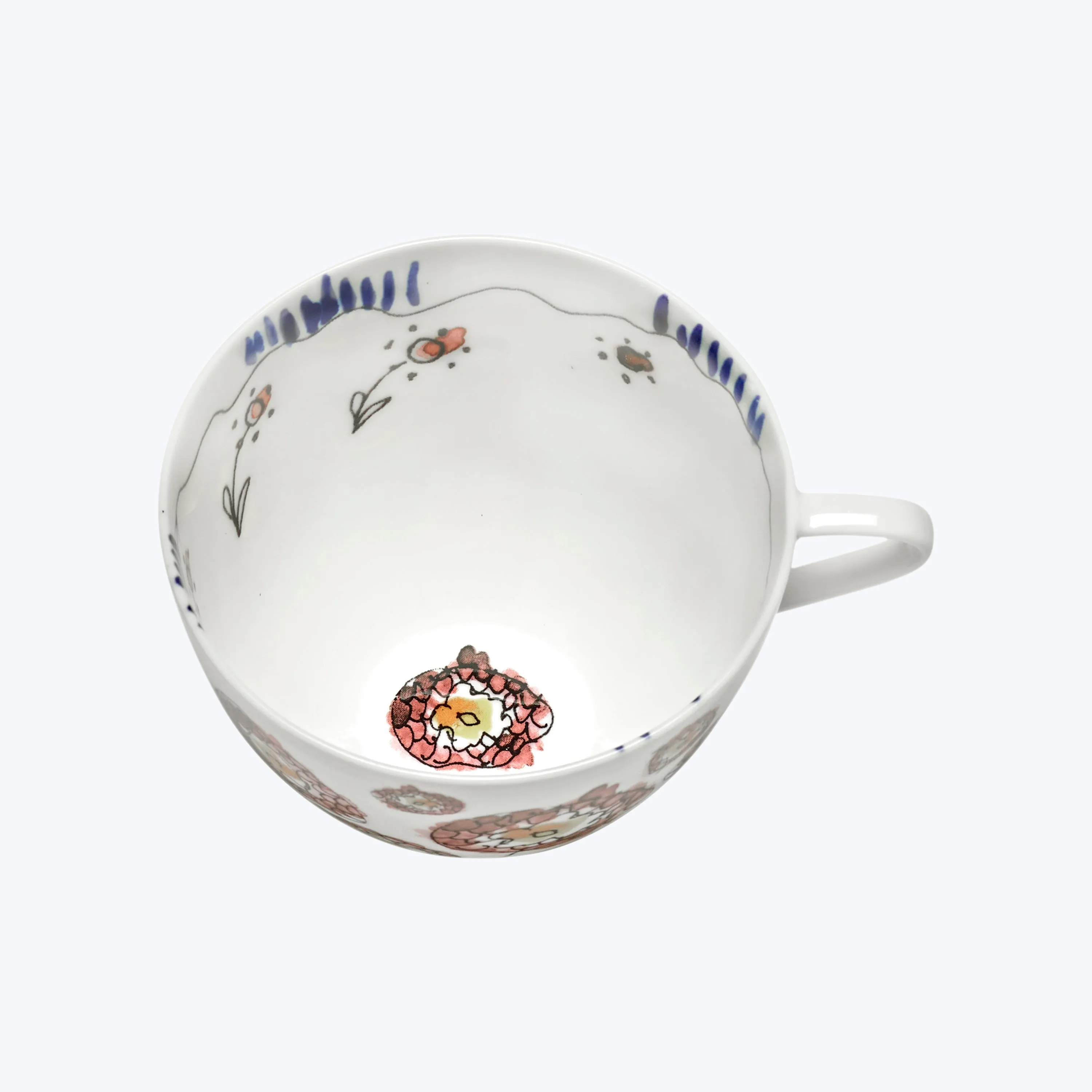 Midnight Flowers Cappuccino Cup