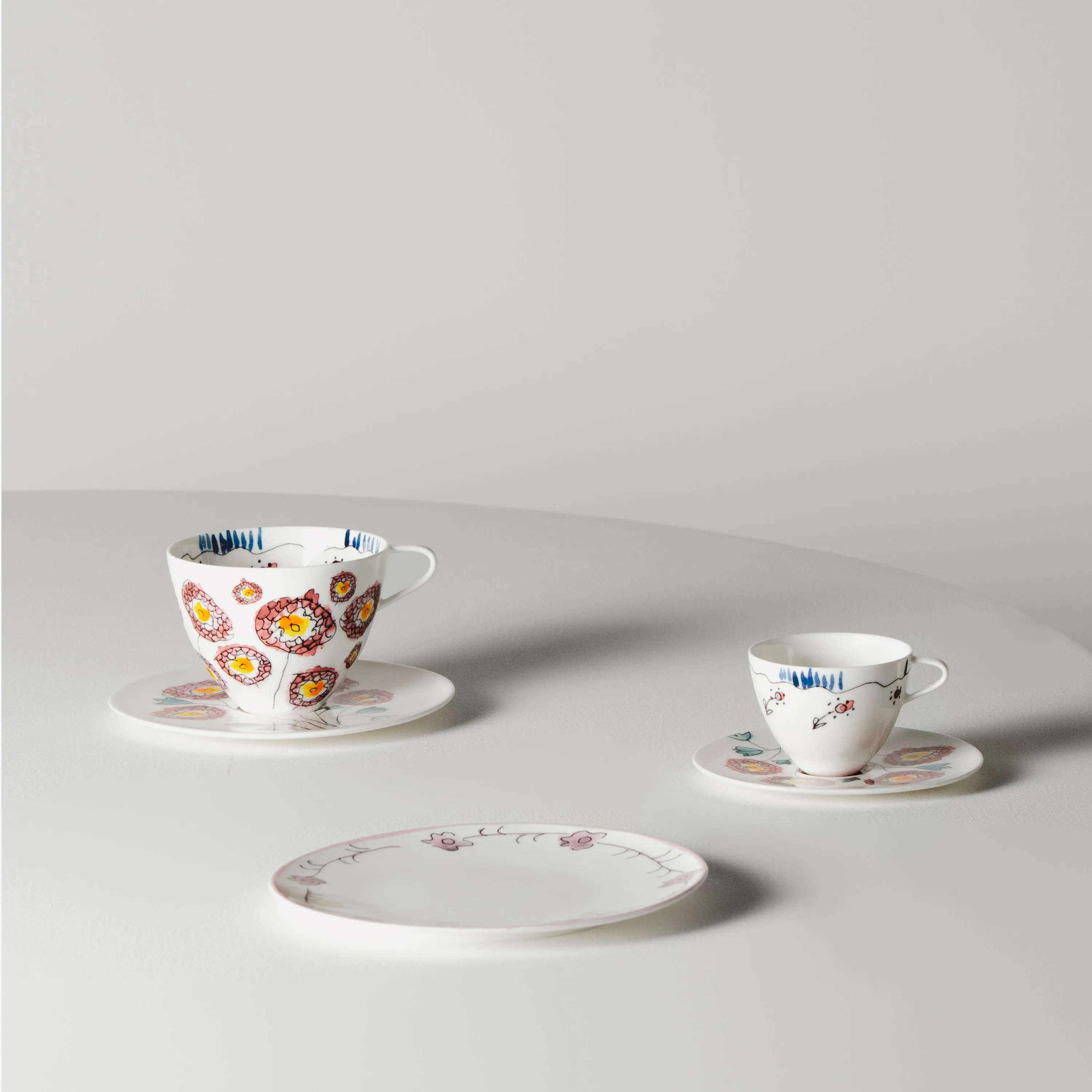 Midnight Flowers Cappuccino Cup