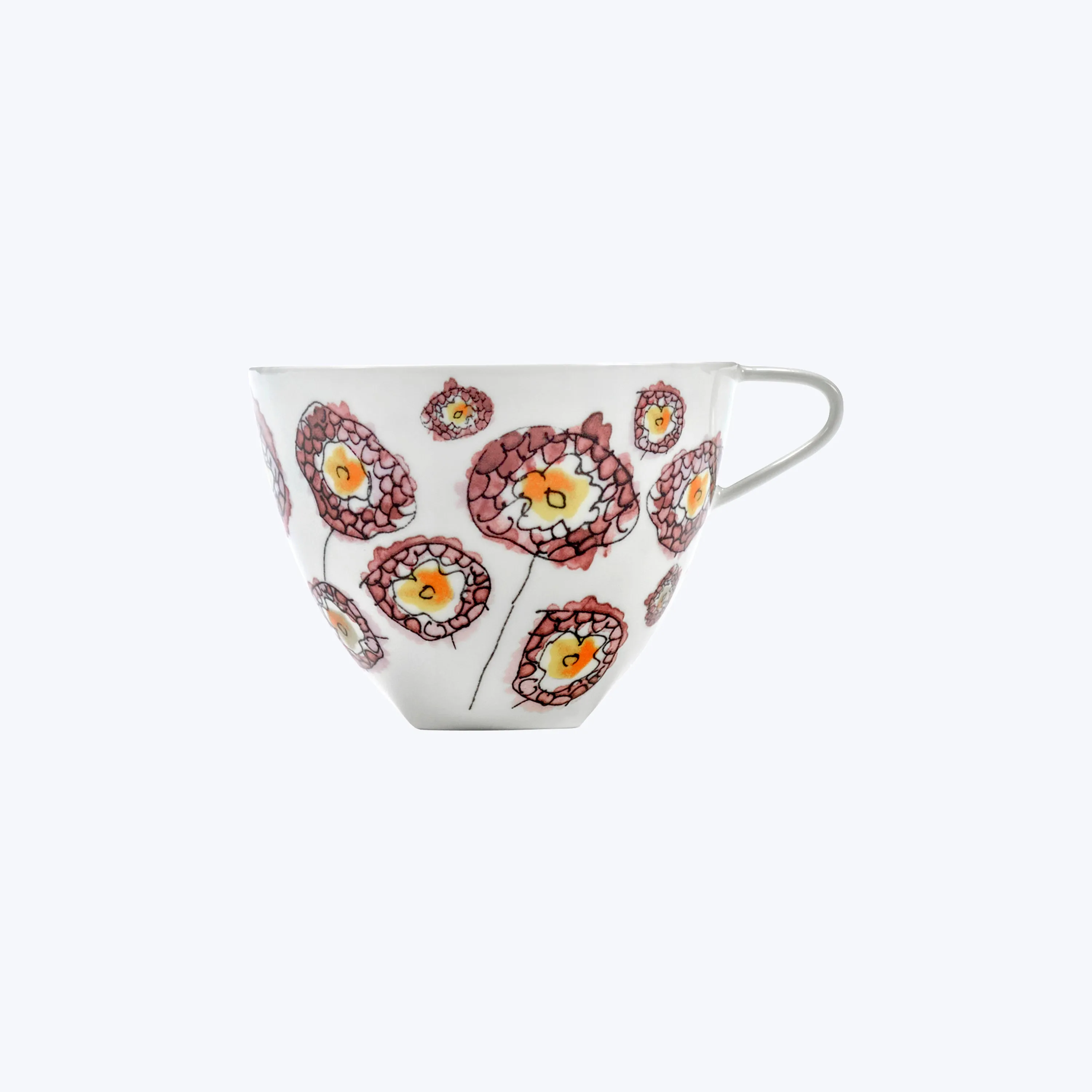 Midnight Flowers Cappuccino Cup