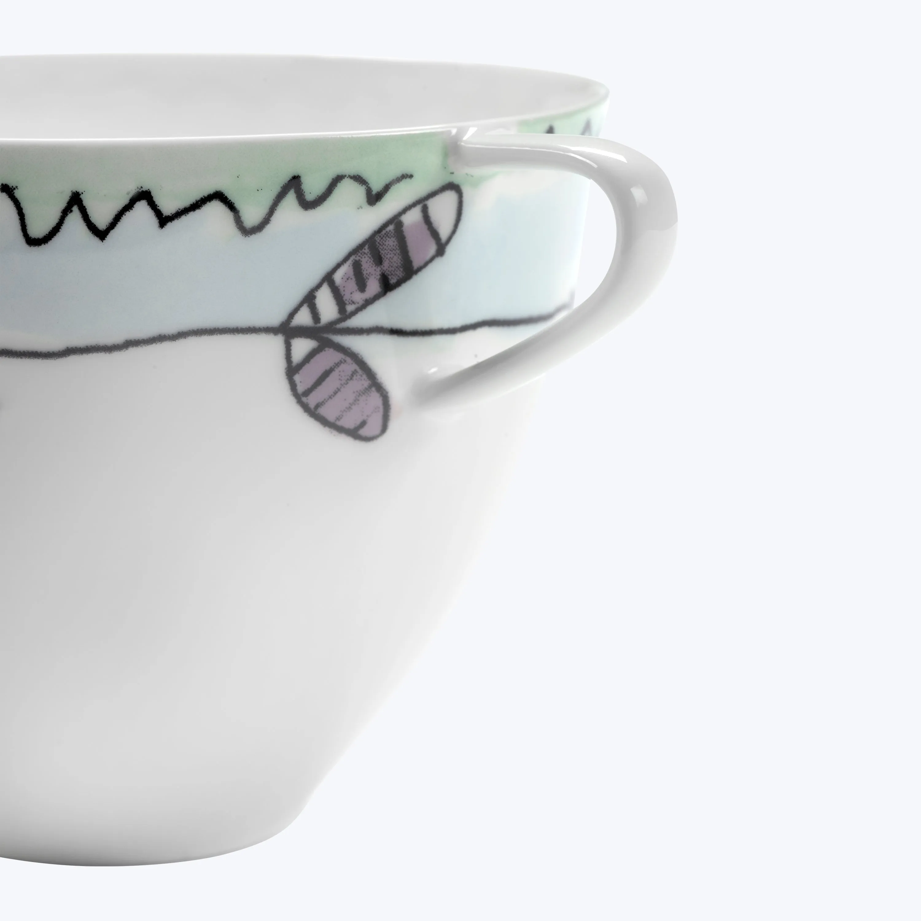 Midnight Flowers Cappuccino Cup