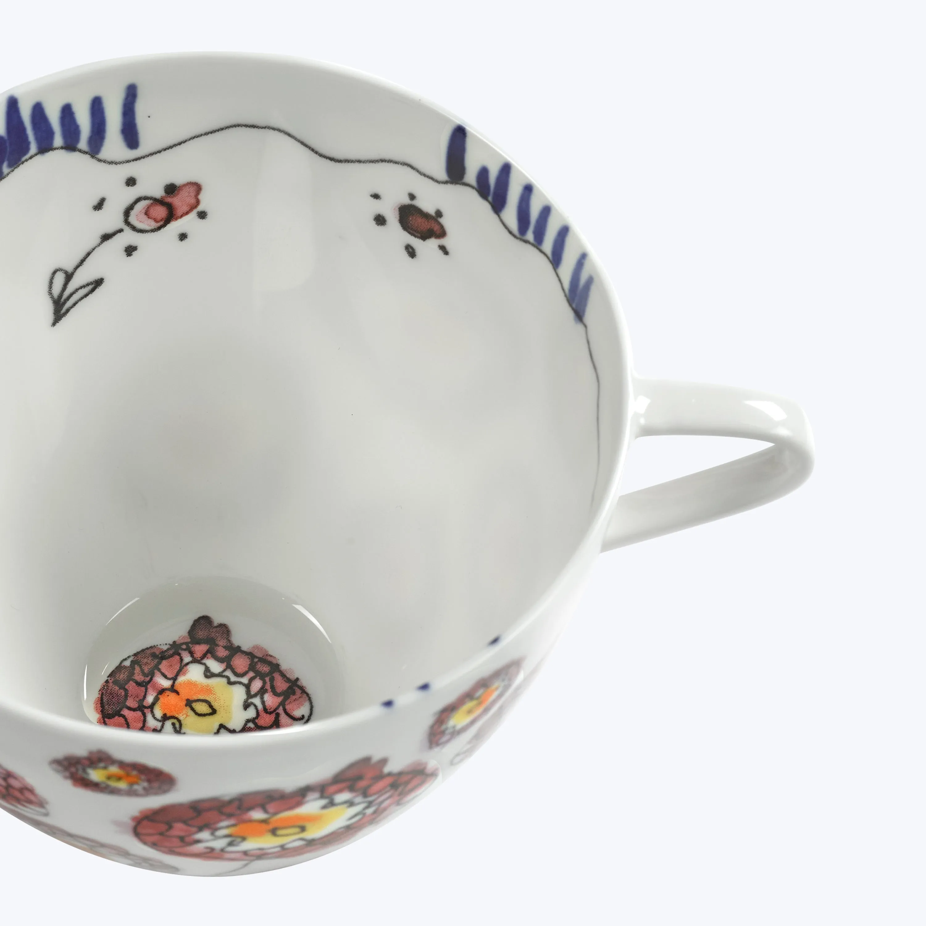 Midnight Flowers Cappuccino Cup