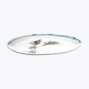 Midnight Flowers Large Oval Serving Plate