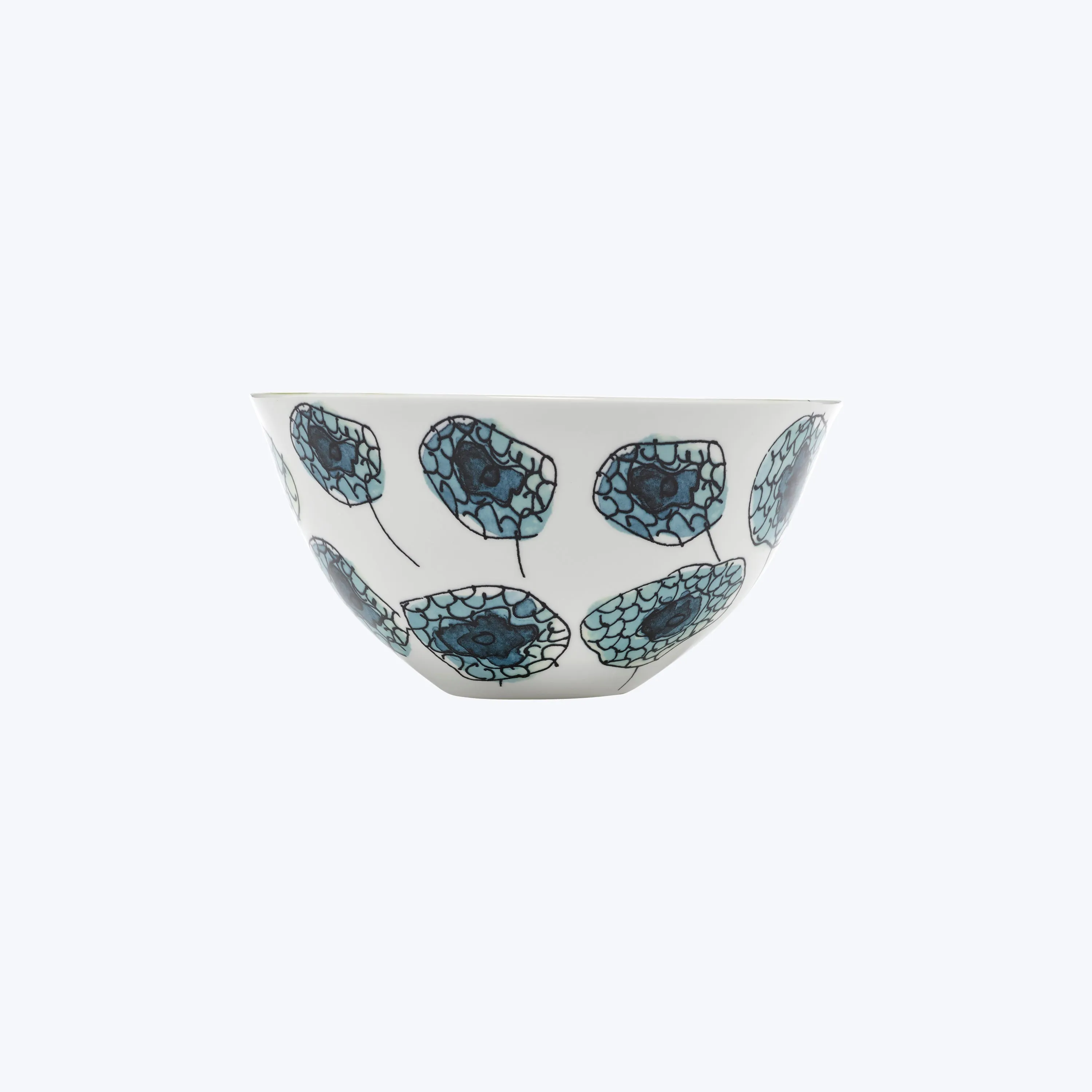 Midnight Flowers Large Serving Bowl