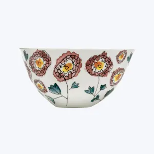Midnight Flowers Large Serving Bowl