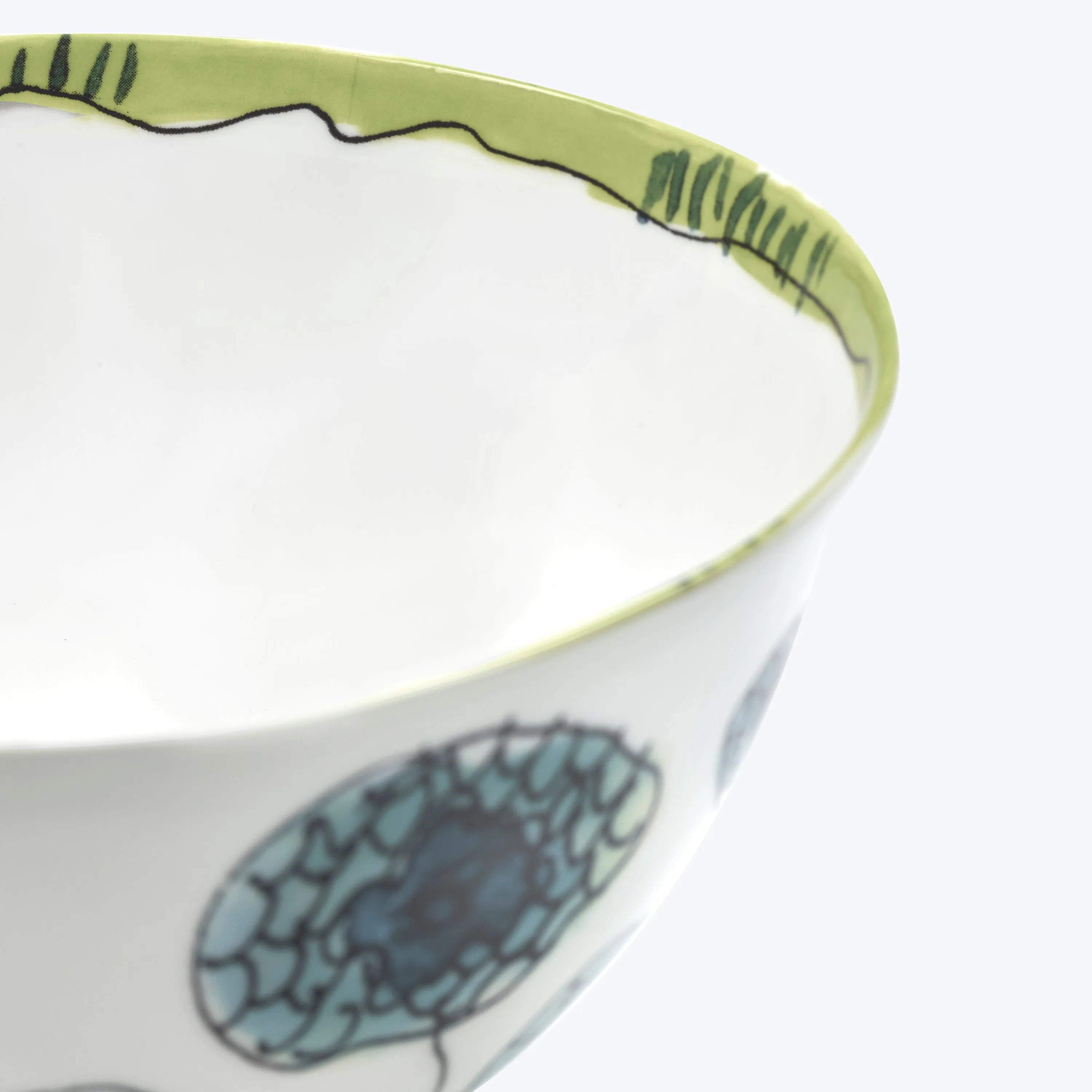 Midnight Flowers Large Serving Bowl