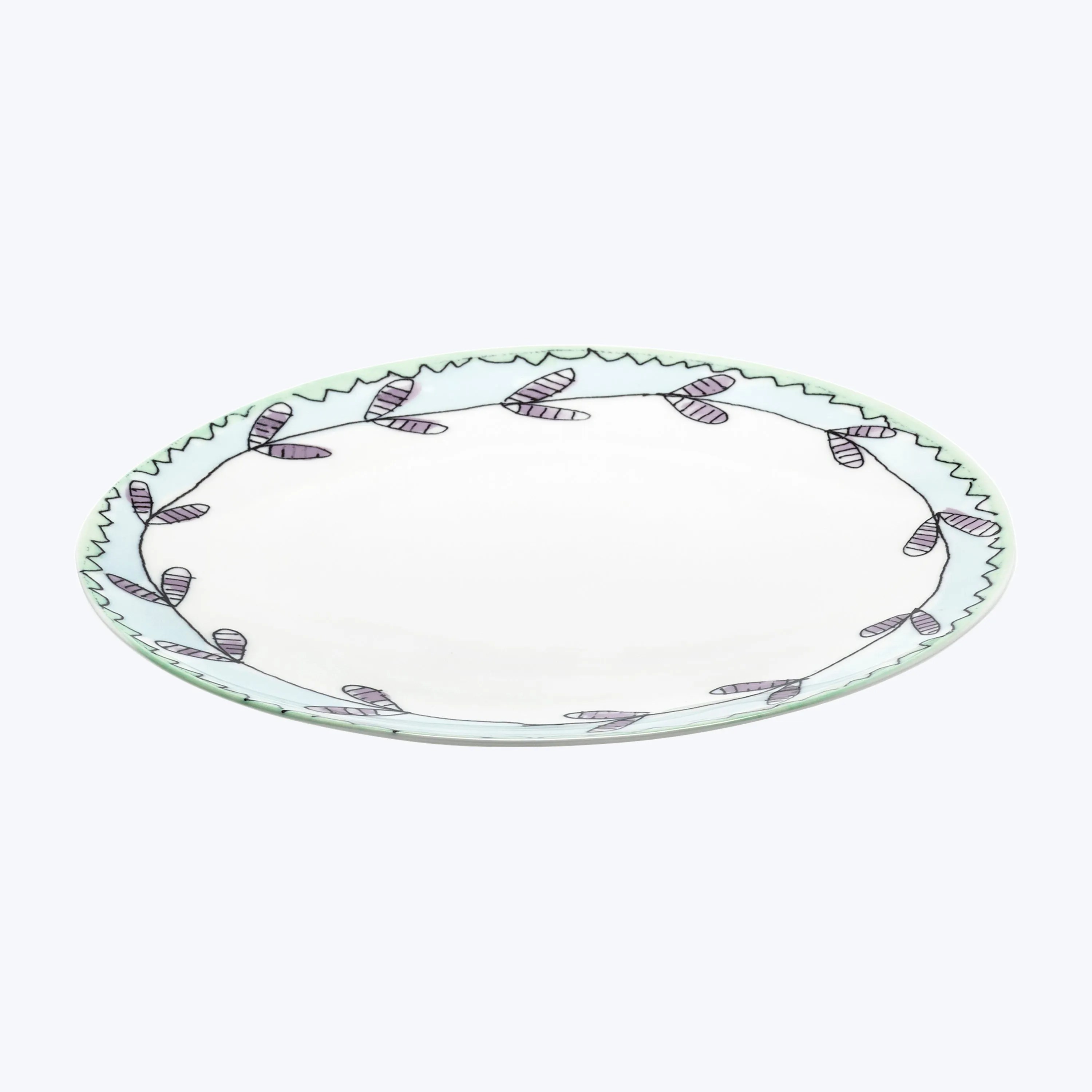 Midnight Flowers Salad Plate
