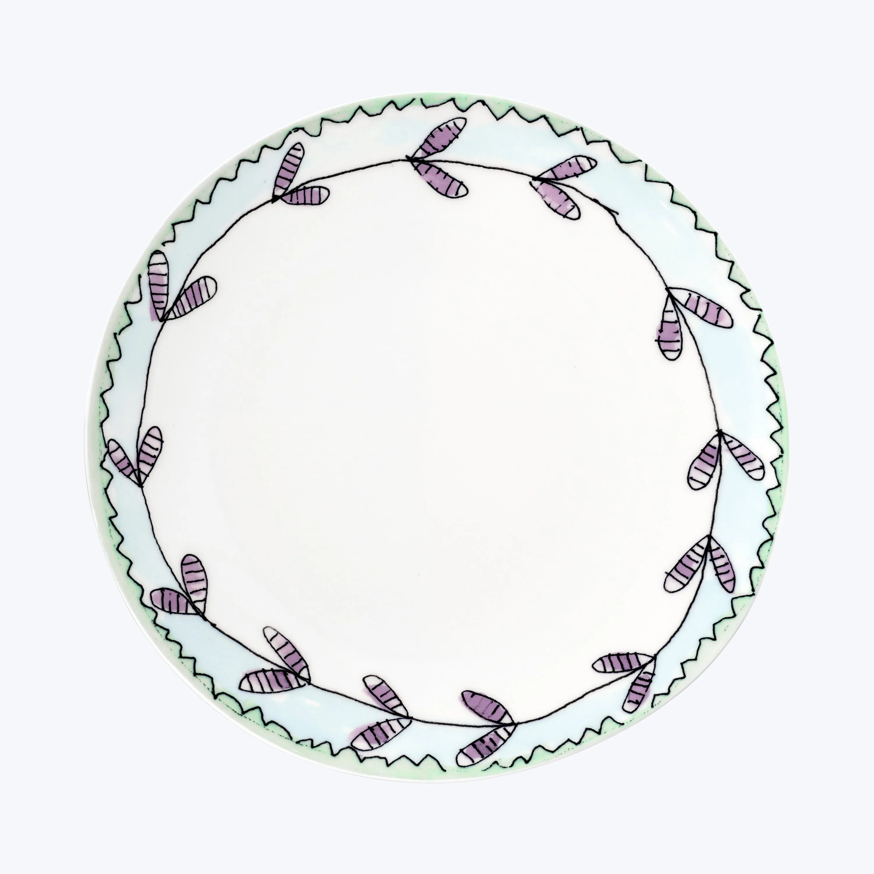 Midnight Flowers Salad Plate