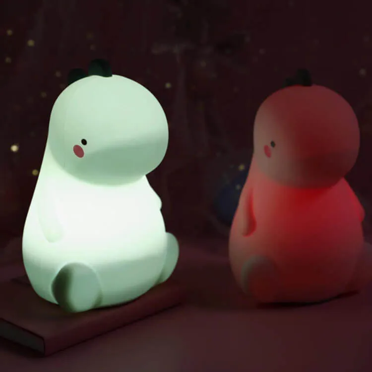 Modern Cartoon Dinosaur Silicone ABS USB LED Night Light Table Lamp