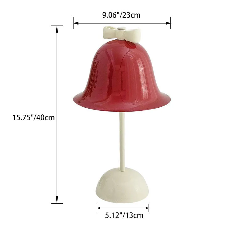 Modern Minimalist Cream Tone Bow Bell LED Table Lamp