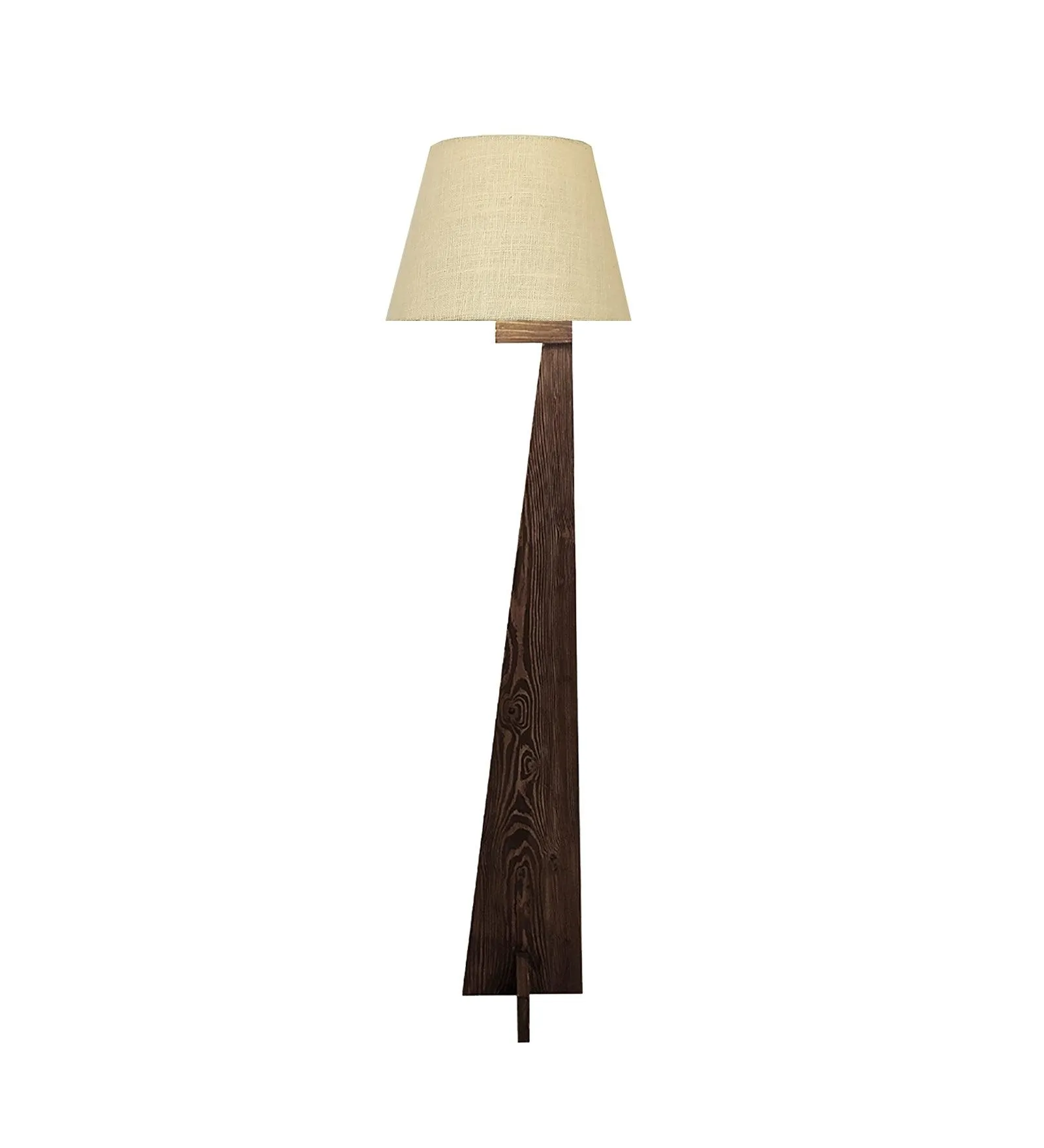 Modern Pinewood Trigo Floor Lamp – Elegant Conical Design