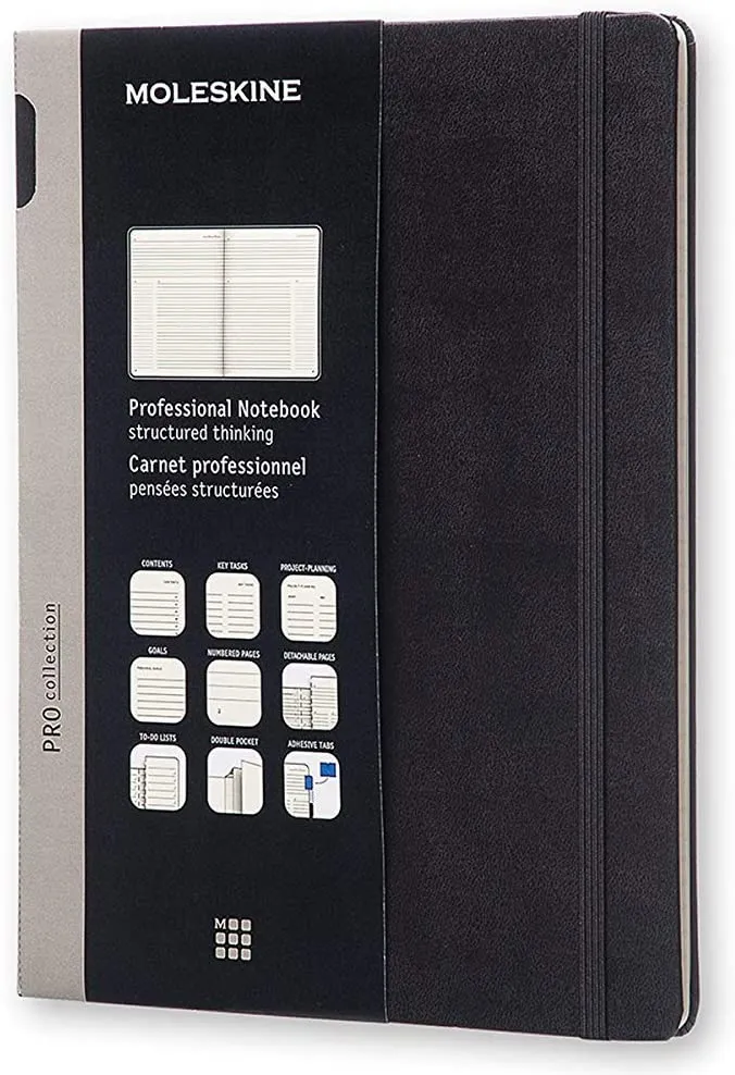 Moleskine Professional Extra Large Hard Notebook Black