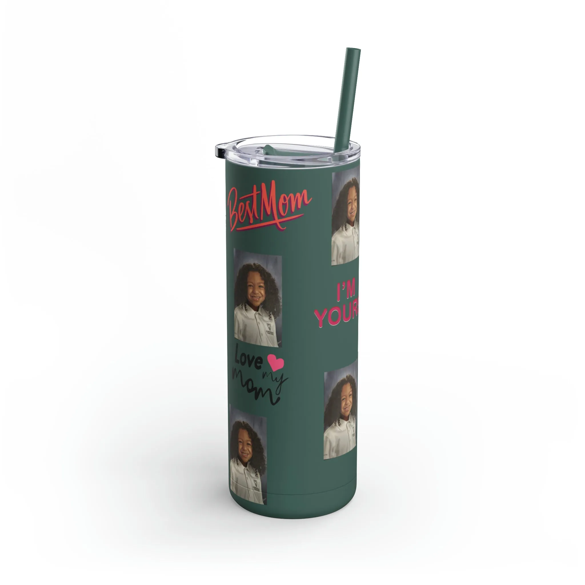 Mom Photo Tumbler, Valentine's Day gift, Birthday gift, Mother's Day Gift, Tumblers, Gift for her, Skinny Matte Tumbler, 20oz