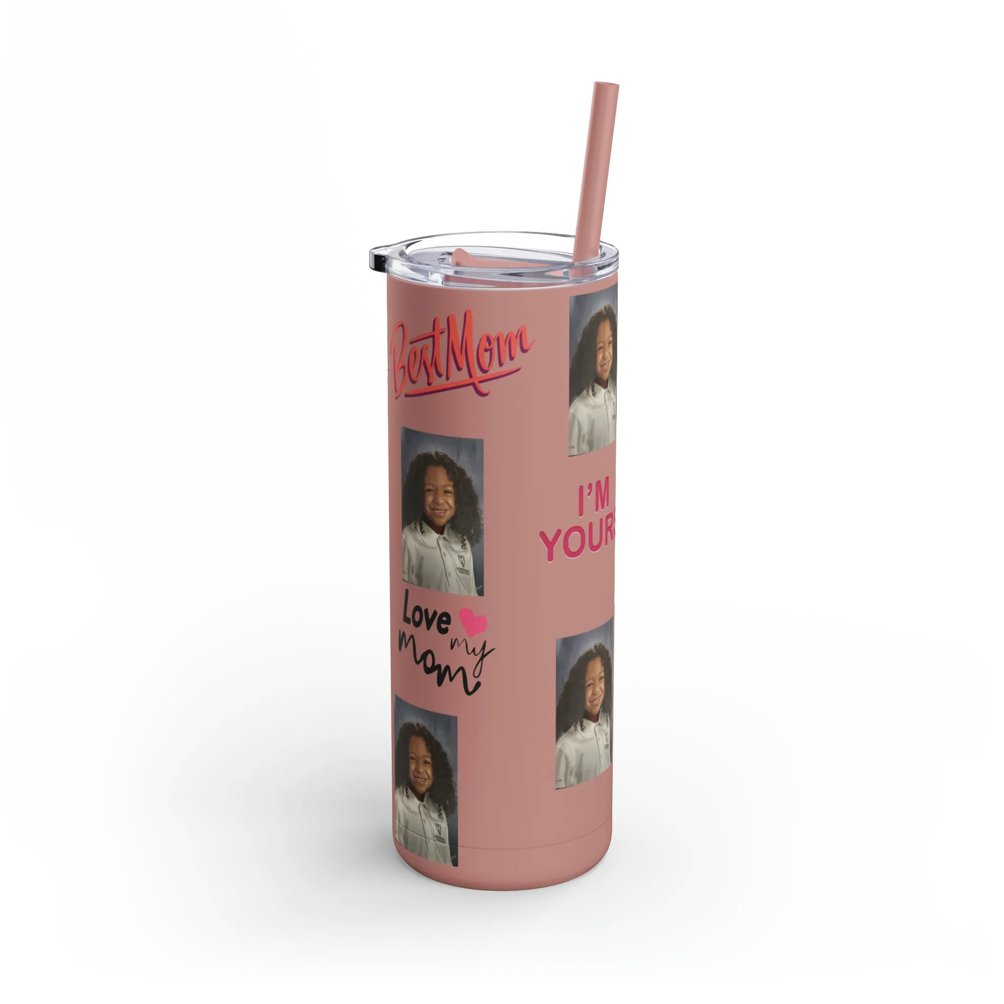Mom Photo Tumbler, Valentine's Day gift, Birthday gift, Mother's Day Gift, Tumblers, Gift for her, Skinny Matte Tumbler, 20oz