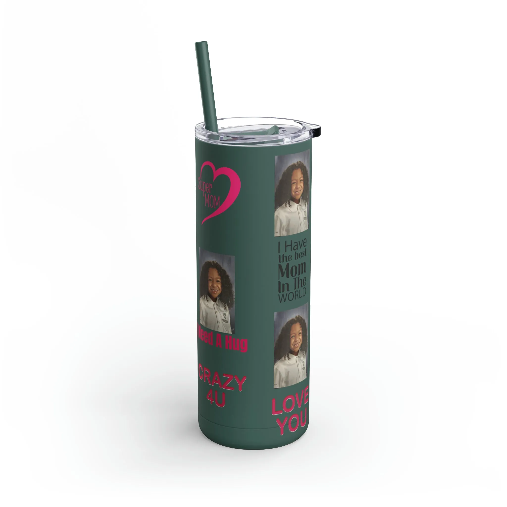 Mom Photo Tumbler, Valentine's Day gift, Birthday gift, Mother's Day Gift, Tumblers, Gift for her, Skinny Matte Tumbler, 20oz