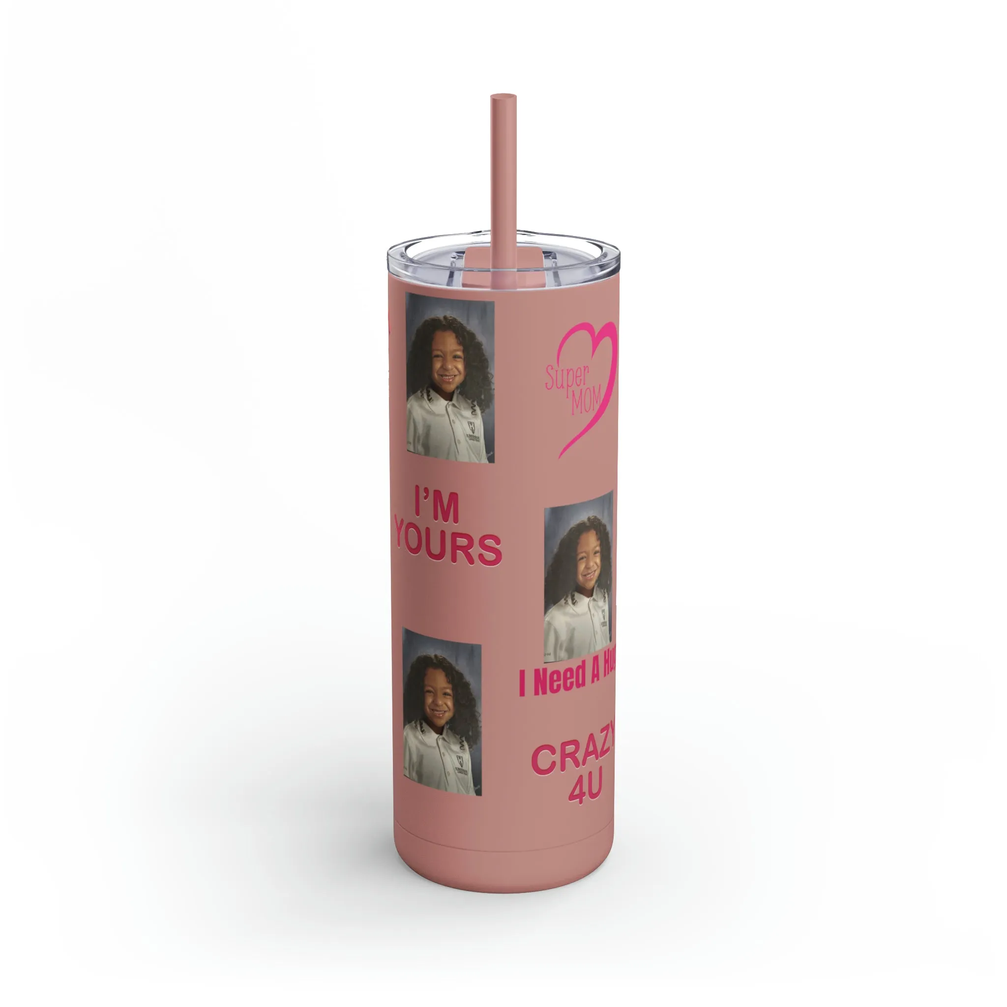 Mom Photo Tumbler, Valentine's Day gift, Birthday gift, Mother's Day Gift, Tumblers, Gift for her, Skinny Matte Tumbler, 20oz