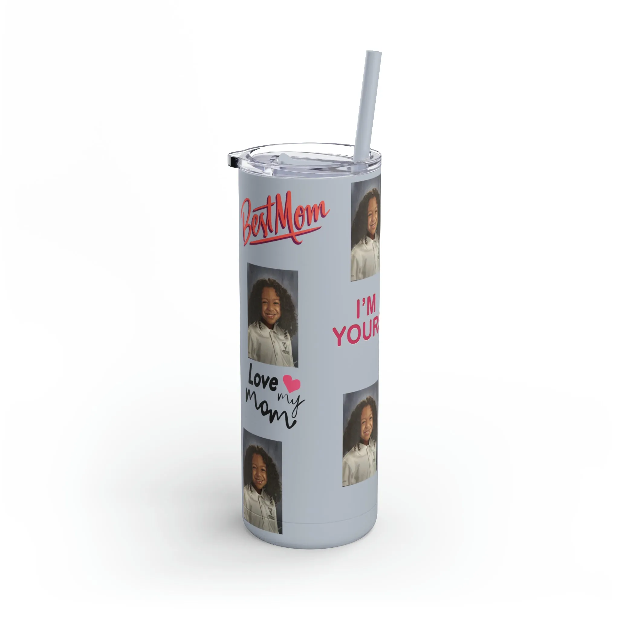 Mom Photo Tumbler, Valentine's Day gift, Birthday gift, Mother's Day Gift, Tumblers, Gift for her, Skinny Matte Tumbler, 20oz