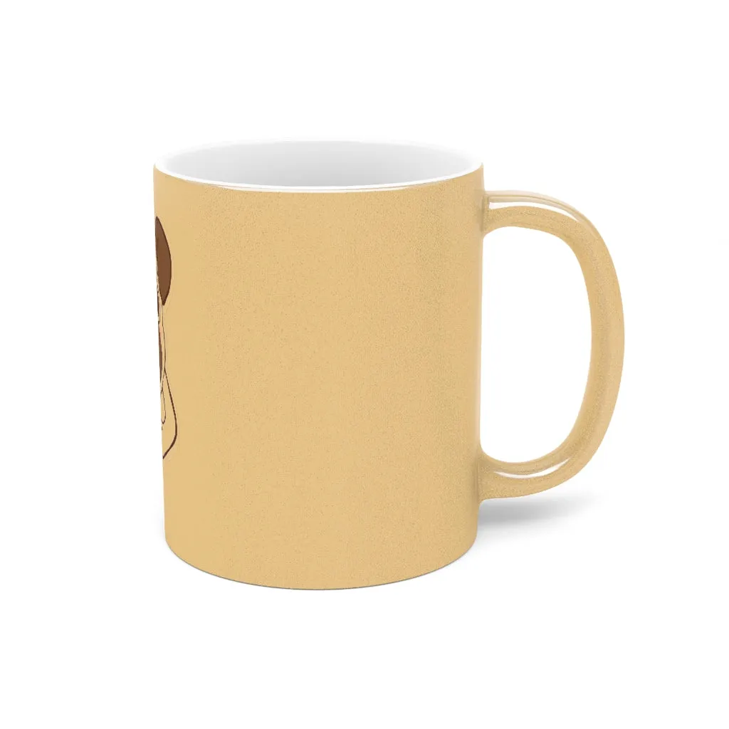 More Pug Coffee Please Metallic Mug (Silver / Gold)