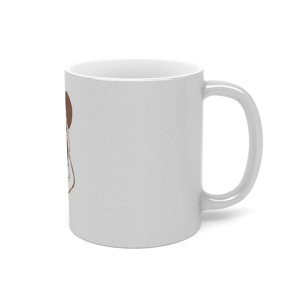 More Pug Coffee Please Metallic Mug (Silver / Gold)