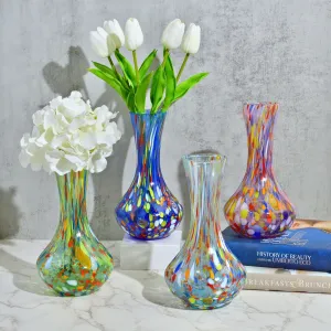 Murano Glass Tulip Vase, Made in Italy