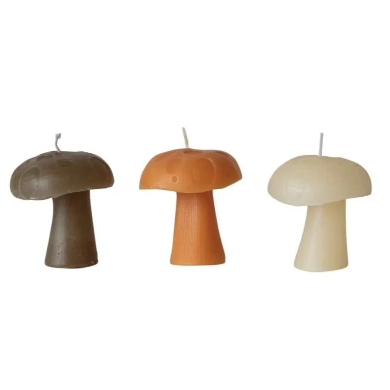 Mushroom Shaped Small Candles Set of 4