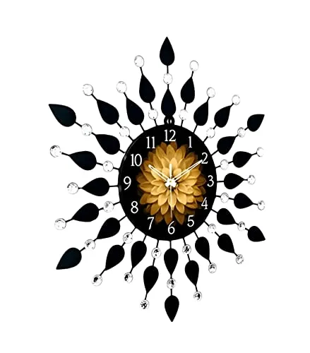 Nautical Gallery Handmade Metal Wall Clock Modern Unique Style Art Decorative Clock for Home & Office Clock Dial 10 inch (Black - 20 inch)
