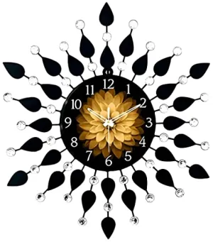 Nautical Gallery Handmade Metal Wall Clock Modern Unique Style Art Decorative Clock for Home & Office Clock Dial 10 inch (Black - 20 inch)