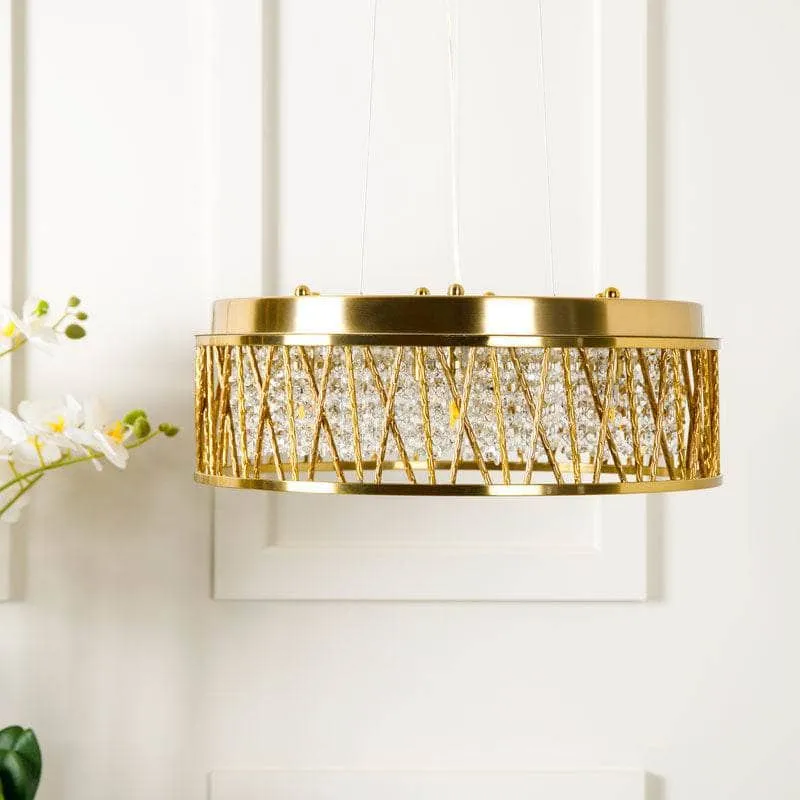 Nevada 8 Light Large Pendant Light - Gold