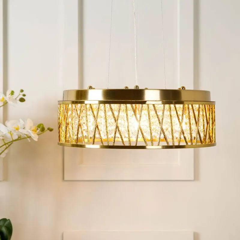 Nevada 8 Light Large Pendant Light - Gold
