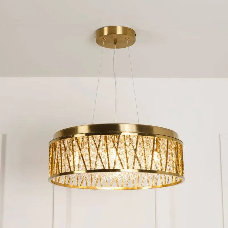 Nevada 8 Light Large Pendant Light - Gold