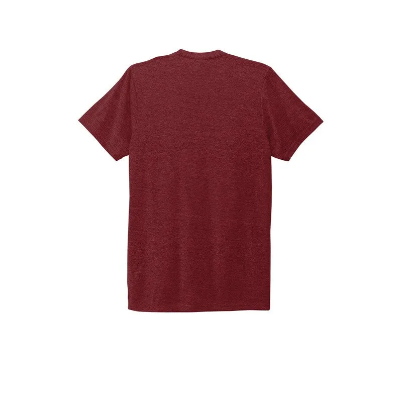 NEW SEI-Allmade Unisex Tri-Blend Tee-Fairly White-Vino Red