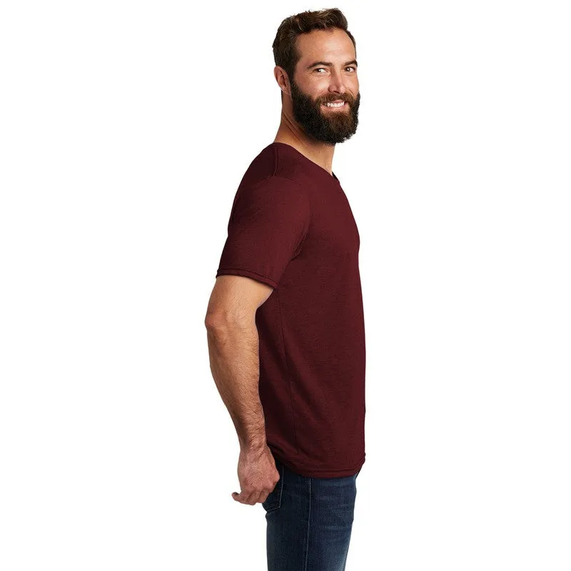 NEW SEI-Allmade Unisex Tri-Blend Tee-Fairly White-Vino Red