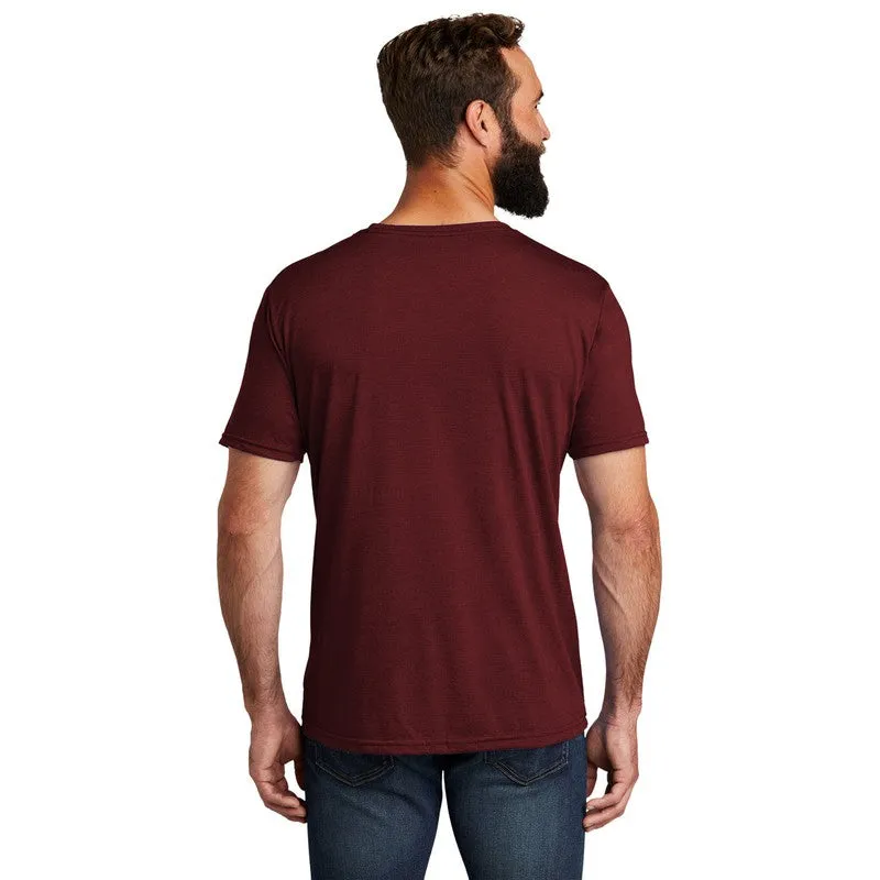 NEW SEI-Allmade Unisex Tri-Blend Tee-Fairly White-Vino Red