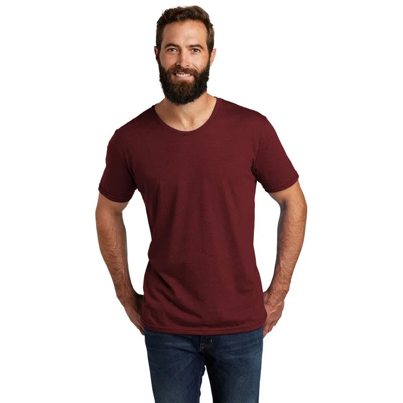 NEW SEI-Allmade Unisex Tri-Blend Tee-Fairly White-Vino Red