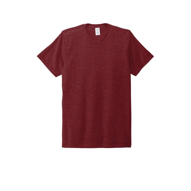 NEW SEI-Allmade Unisex Tri-Blend Tee-Fairly White-Vino Red