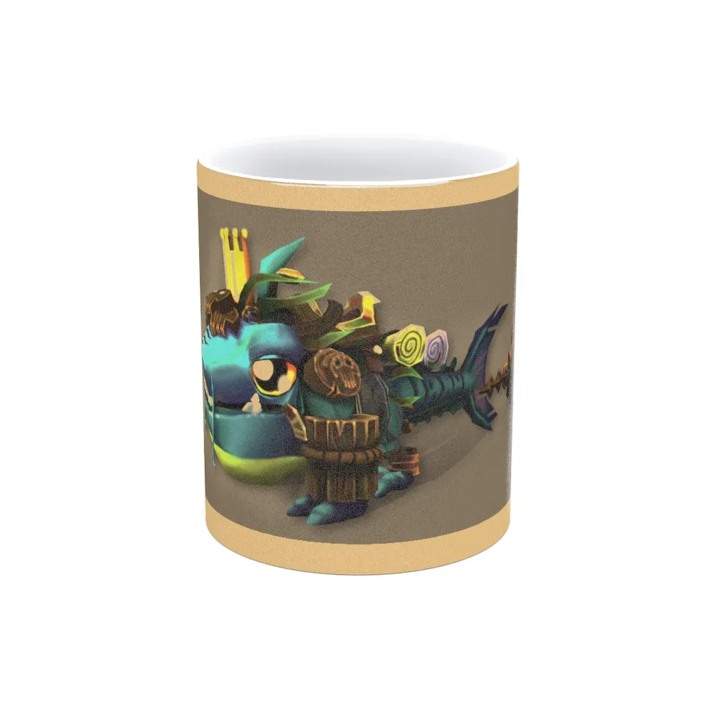Nibbler's the Misfit Shark Metallic Mug (Silver / Gold)