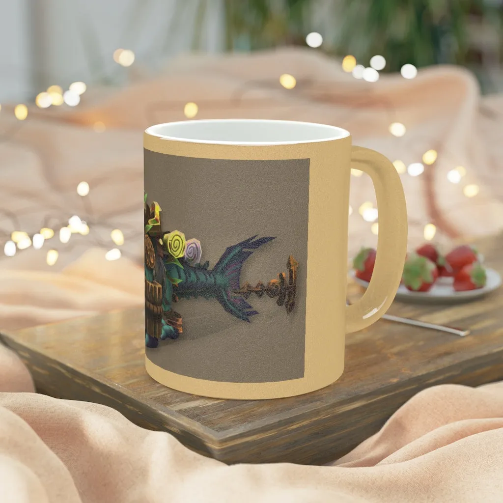 Nibbler's the Misfit Shark Metallic Mug (Silver / Gold)