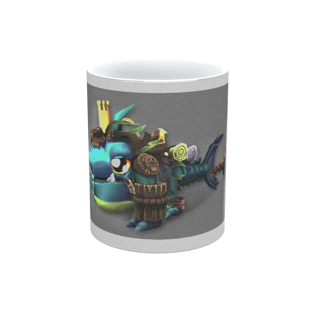 Nibbler's the Misfit Shark Metallic Mug (Silver / Gold)