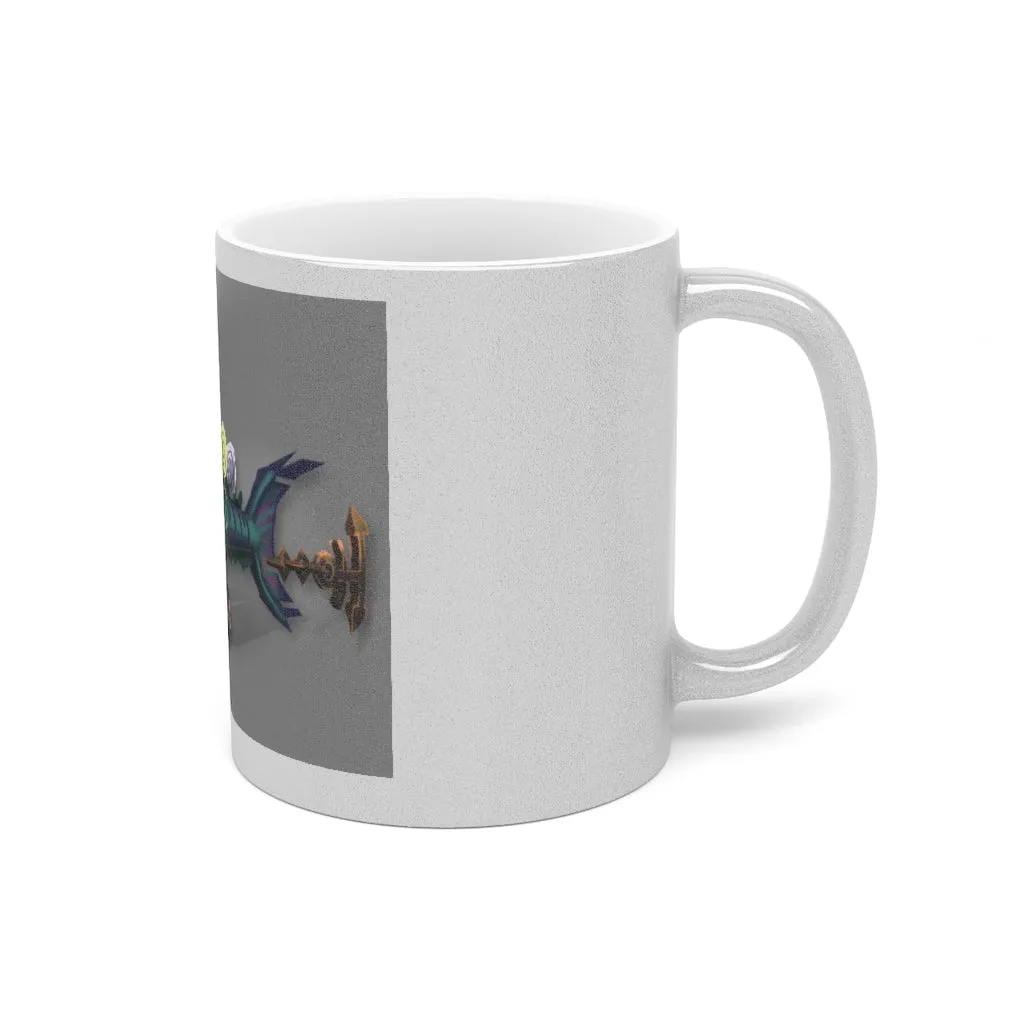 Nibbler's the Misfit Shark Metallic Mug (Silver / Gold)