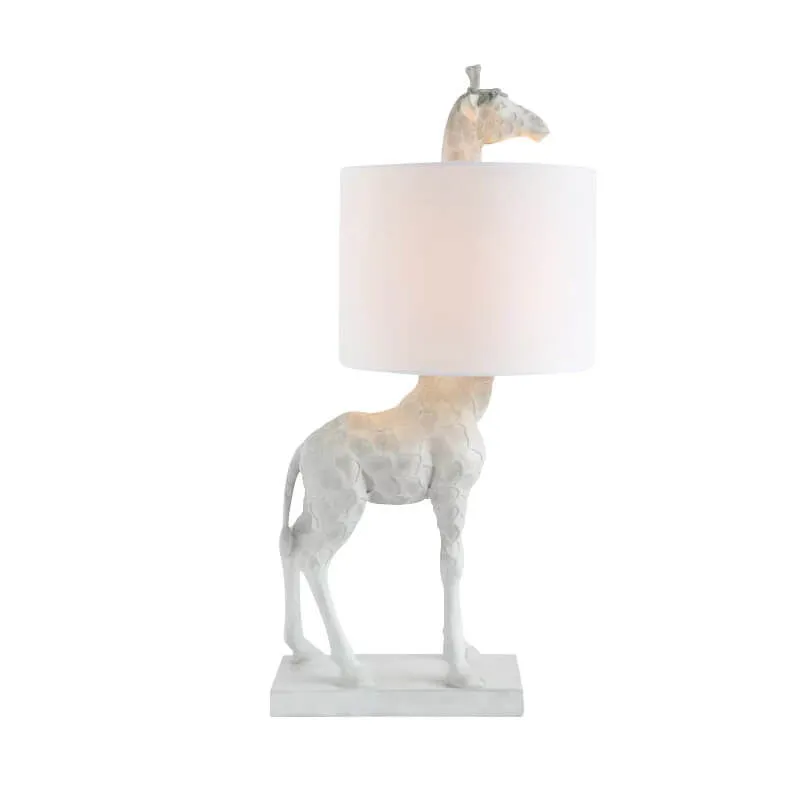 Nordic Creative Fabric Lampshade Giraffe Decorative 1-Light Table Lamp