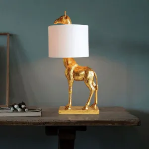 Nordic Creative Fabric Lampshade Giraffe Decorative 1-Light Table Lamp