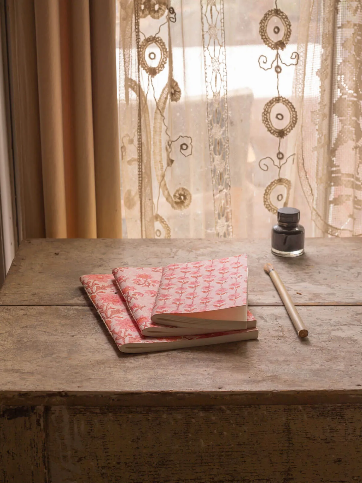 Notebook Set of 3, Vintage Pink