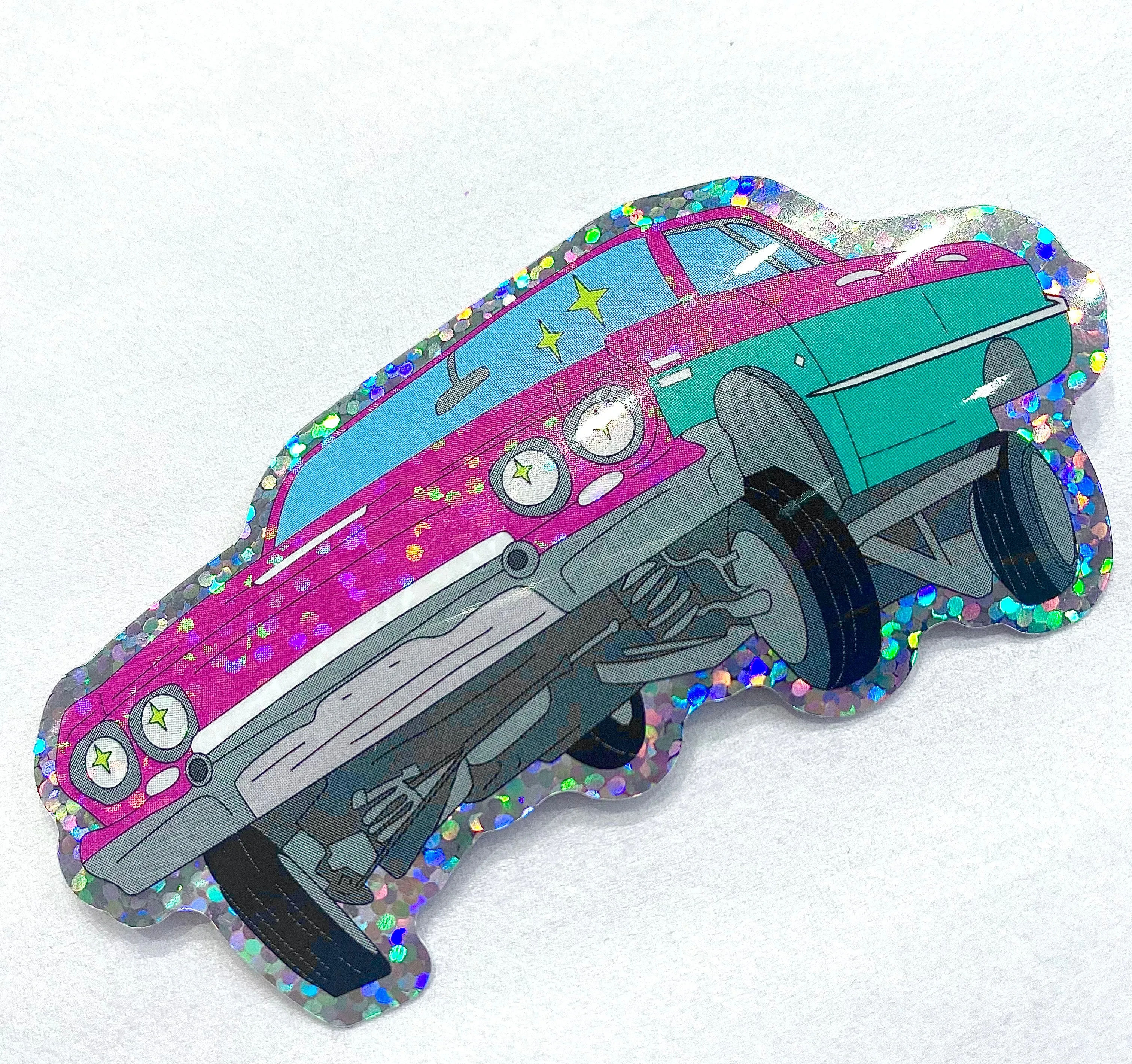 Old School Lowrider Holographic Sticker