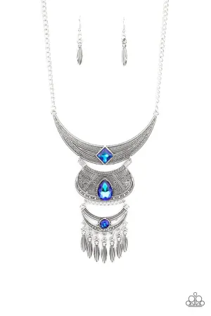 Paparazzi Lunar Enchantment - Blue Necklace - 2021 Convention Collection