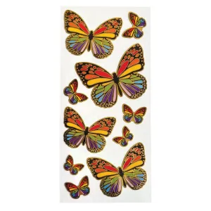 Paper House Foil Stickers Rainbow Butterflies*