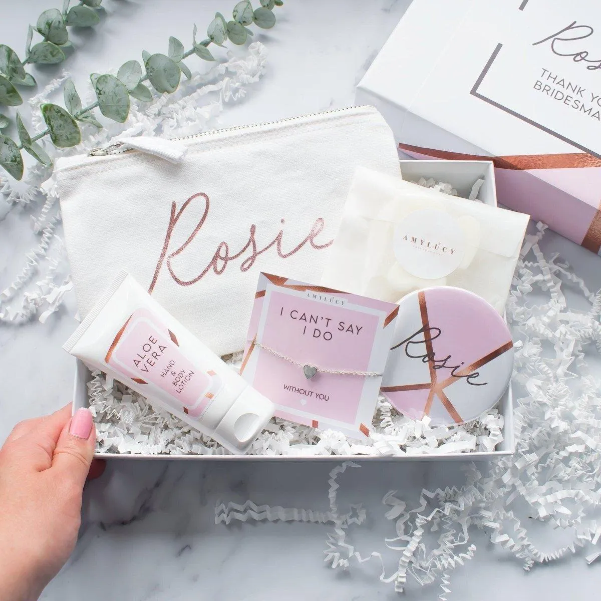 Personalised Bridesmaid Gift Box, Bridesmaid Gift, Personalised Filled Bridesmaid Box, Wedding Thank You Gifts, Filled Gift Box, Gift Sets