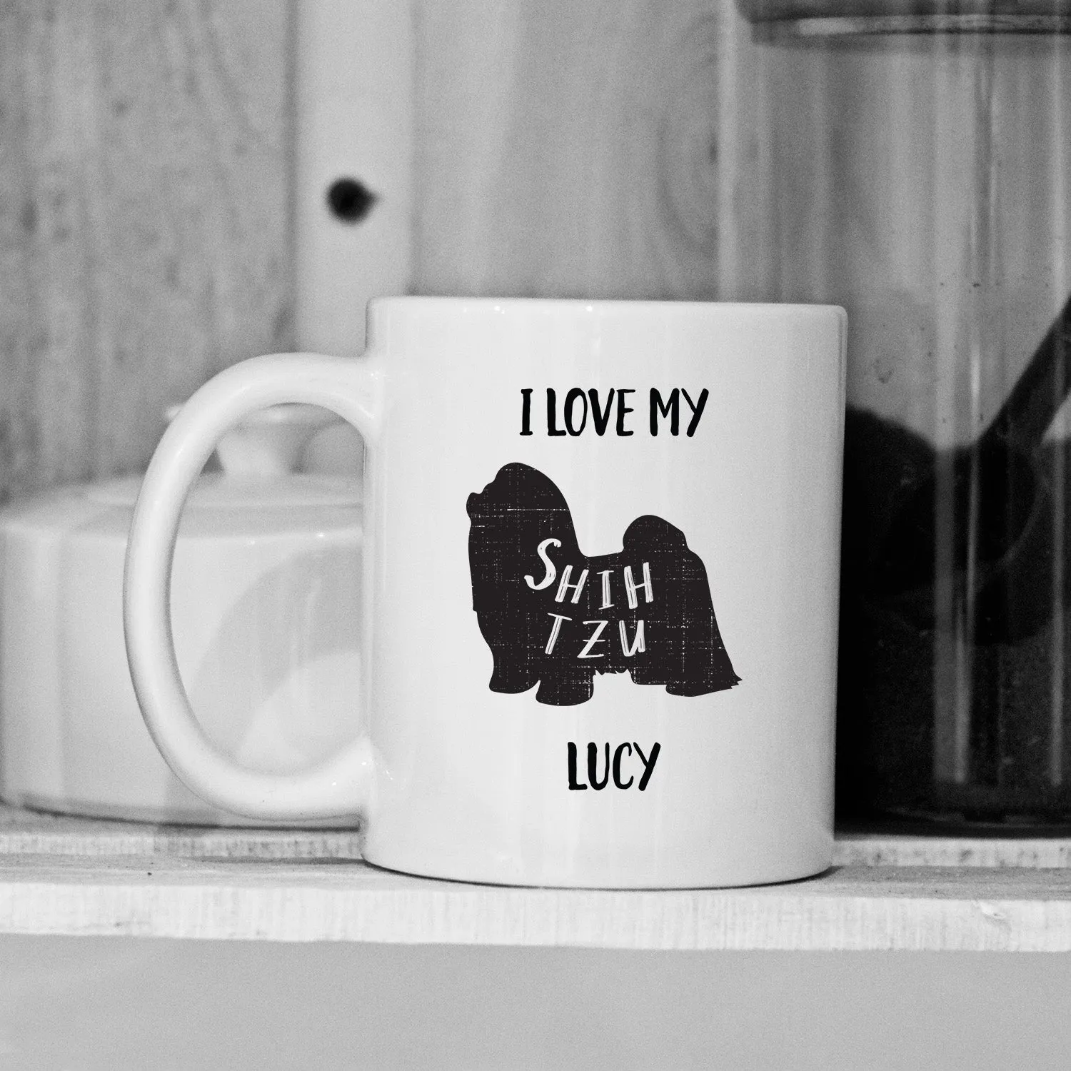 Personalized Dog Silhouette Mugs