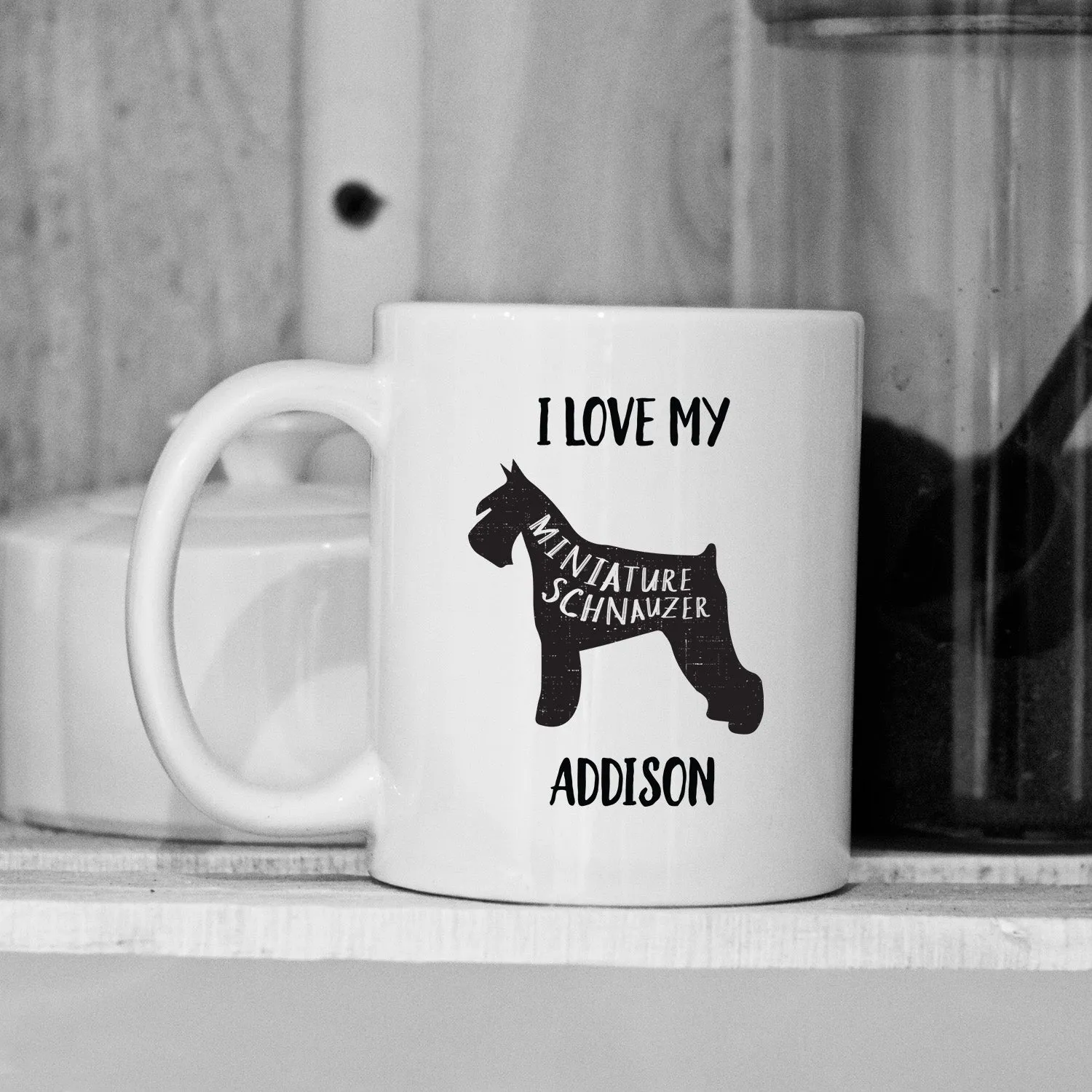Personalized Dog Silhouette Mugs