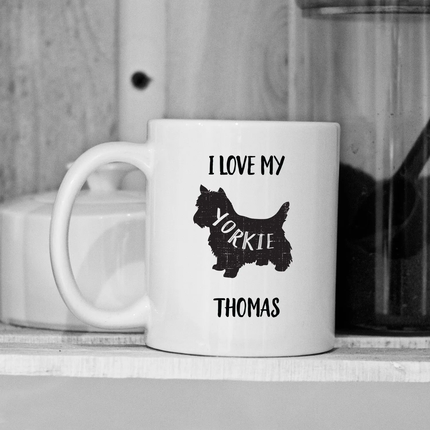 Personalized Dog Silhouette Mugs