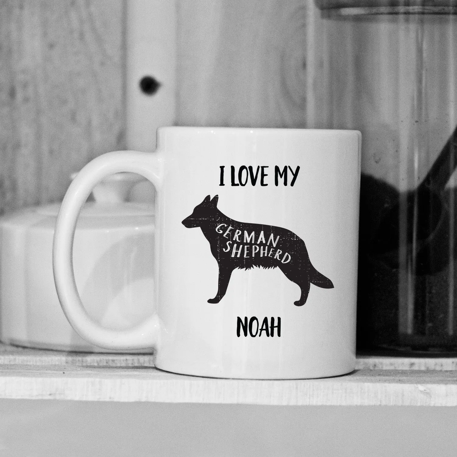Personalized Dog Silhouette Mugs
